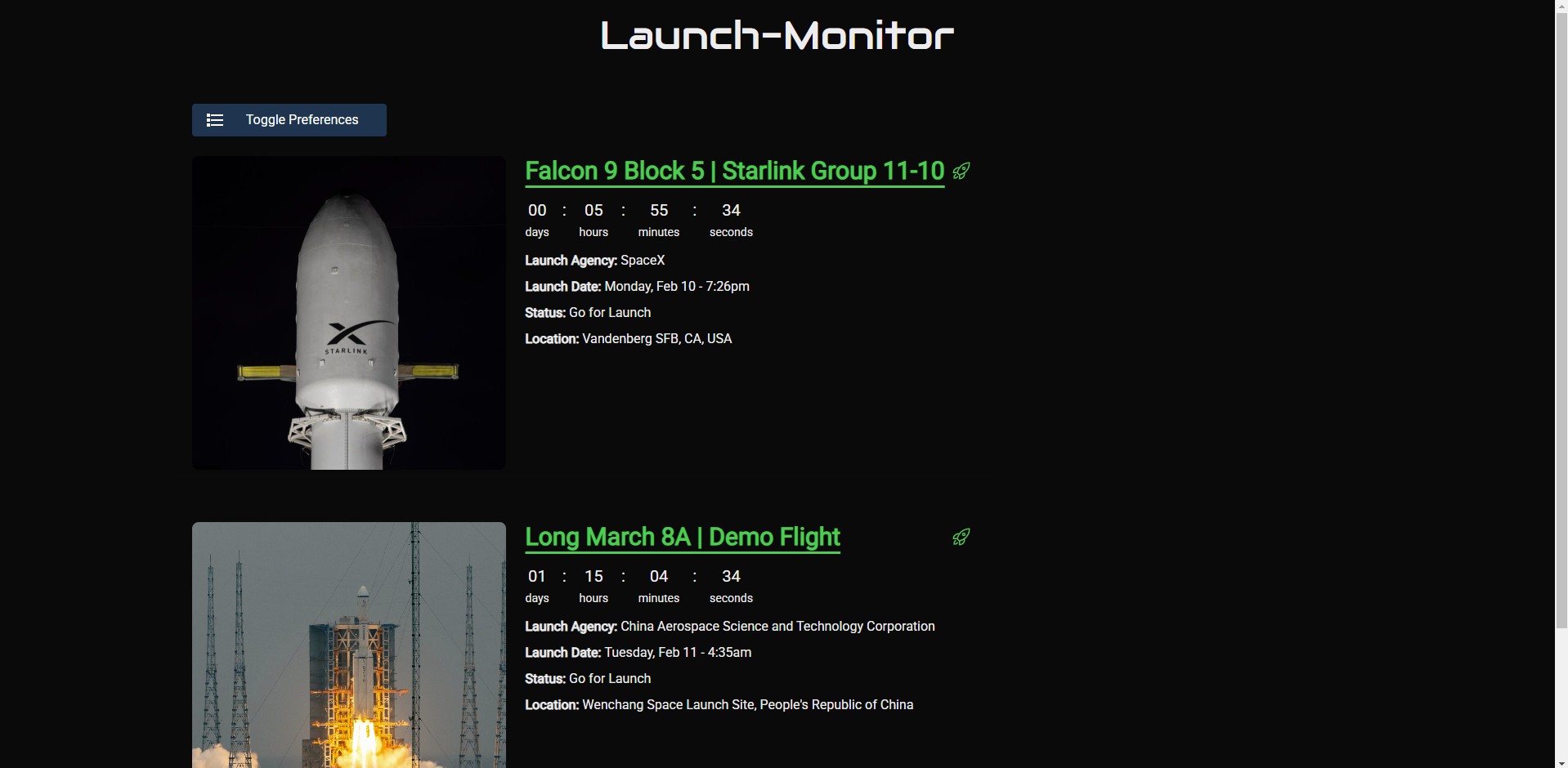 Launch Monitor App Screenshot